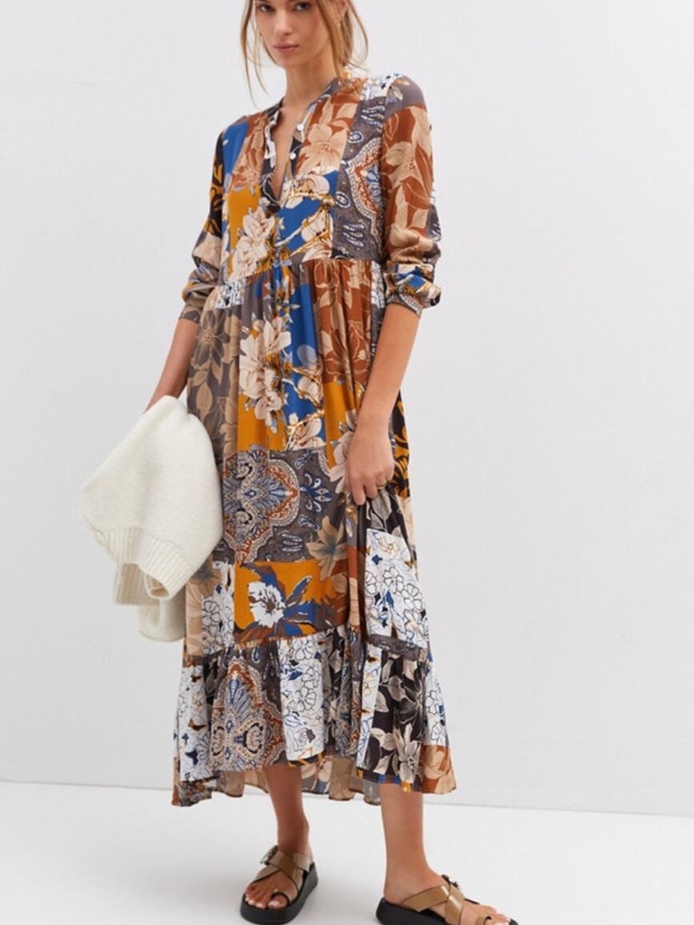 Anthropologie x Mare Mare Lynda Tiered Maxi Dress Size Large